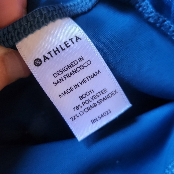 VGUC Athleta Contender Tight Peacock Teal Medium High-Rise - Picture 10 of 14